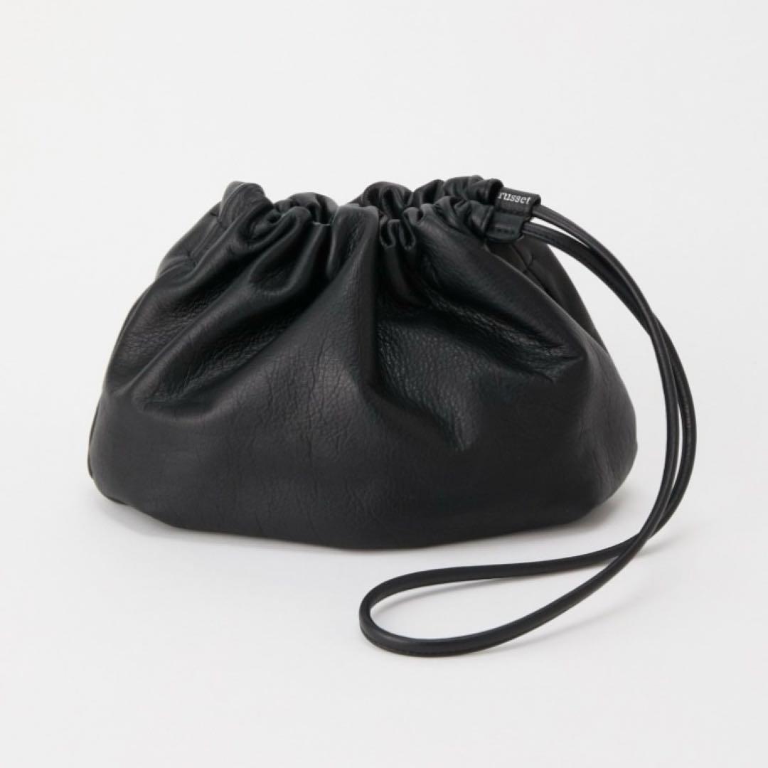 【ほぼ未使用】完売品 russet ラシット 4wayレザー巾着ショルダーバッグ