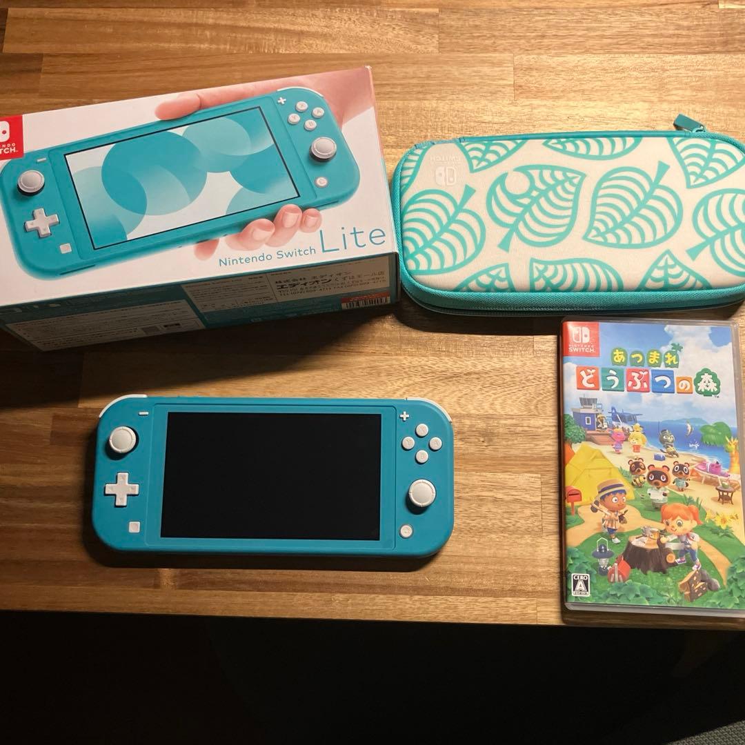 Nintendo Switch Lite ターコイズ&ケース&あつ森ソフト