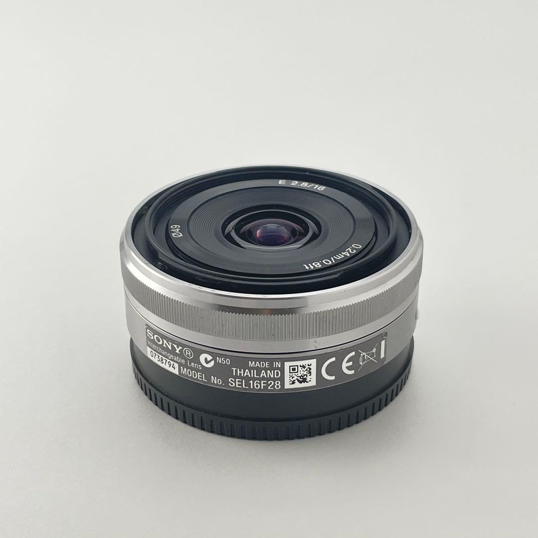 【美品・返品保証 】Sony SEL16F28 単焦点 パンケーキレンズ