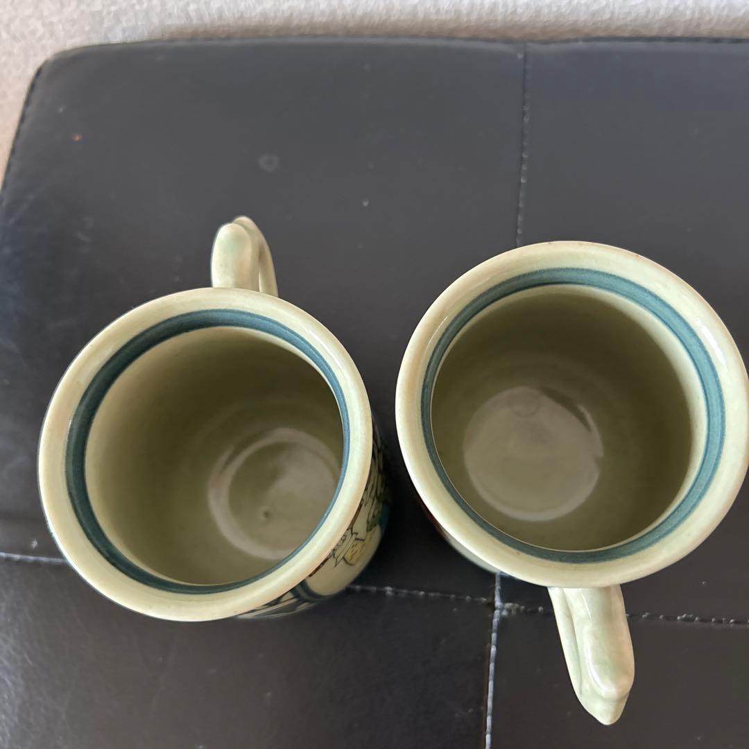 有田焼 古伊万里様式 南蛮人図柄 マグカップ　2客セット