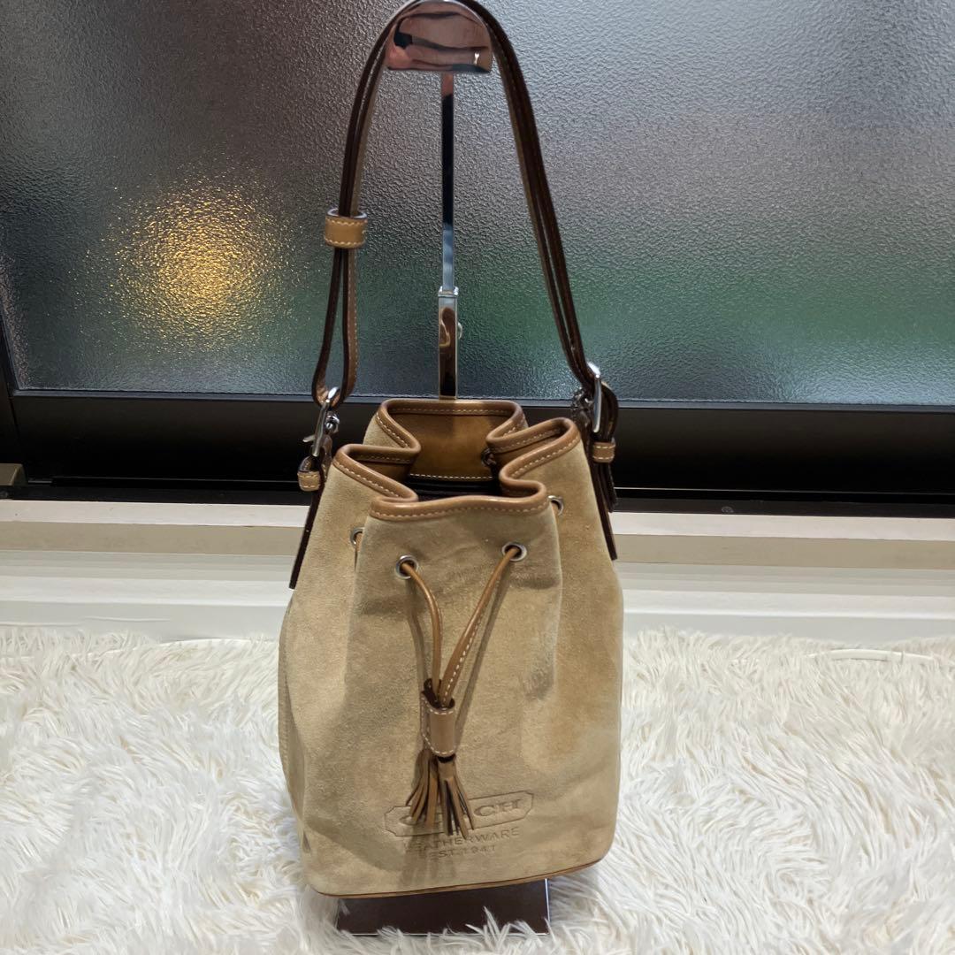 オールドコーチ　7561　OLD COACH　スエード　ベロア　巾着　肩掛け