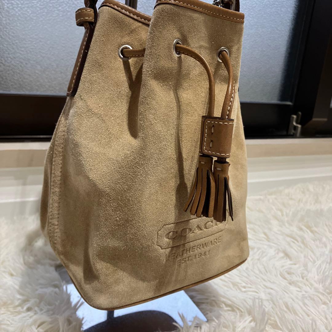 オールドコーチ　7561　OLD COACH　スエード　ベロア　巾着　肩掛け