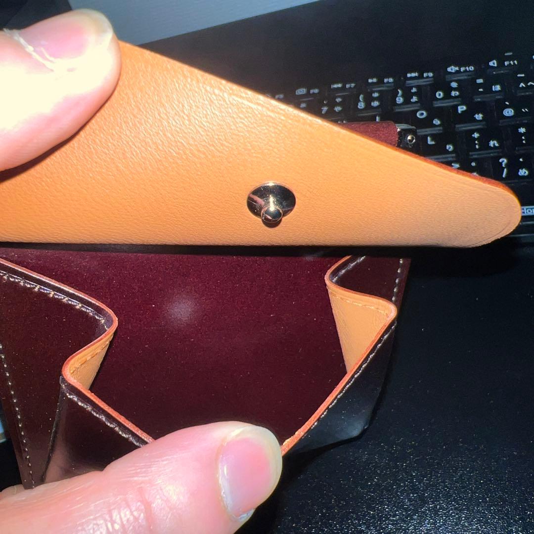 GANZO コードバン 小銭入れ付き マネークリップ