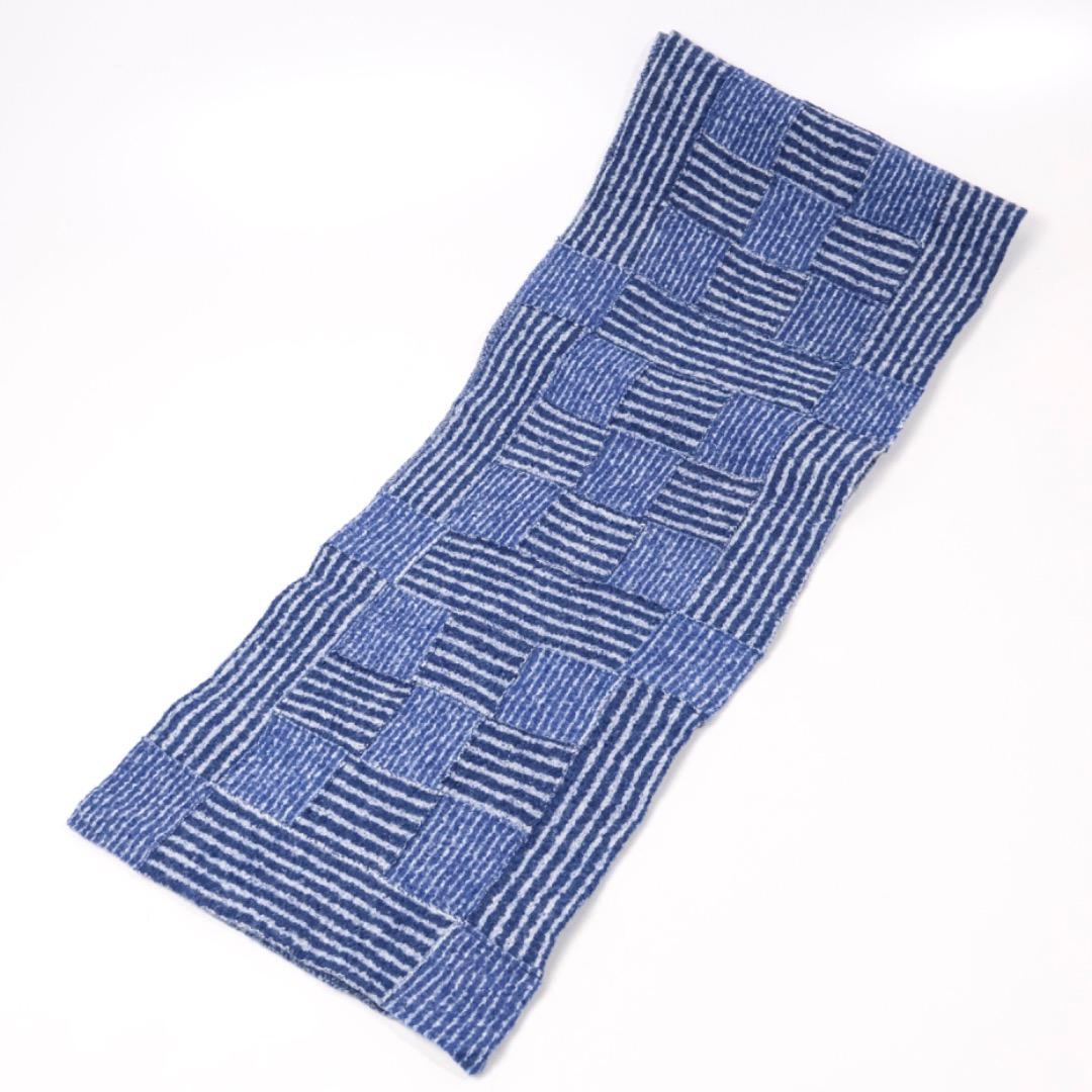 H4396-77◾️45R　ストライプ パッチワーク調マフラー　Y2K