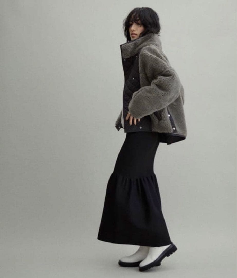 ADAM ET ROPÉ FEMME ★ キルトボアリバーシブルブルゾン