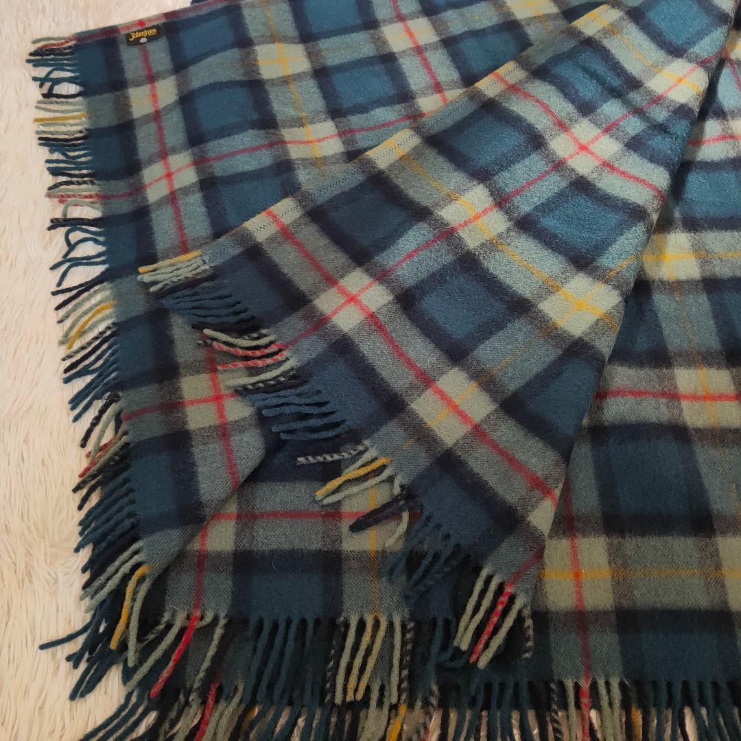 美品✨Johnstons of Elgin タータンチェック ビッグストール