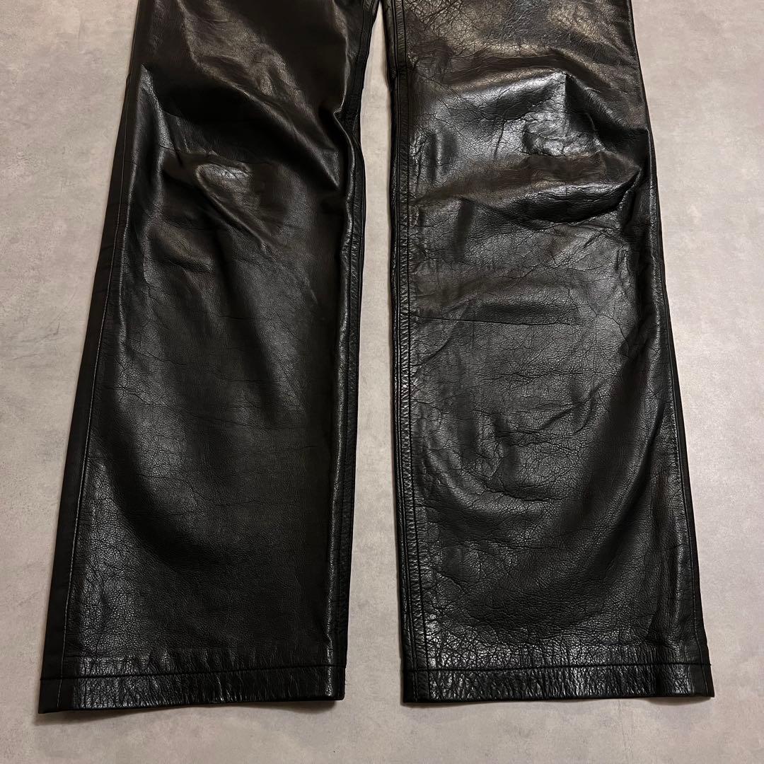 パンツ Caivin  90s leather straight pants