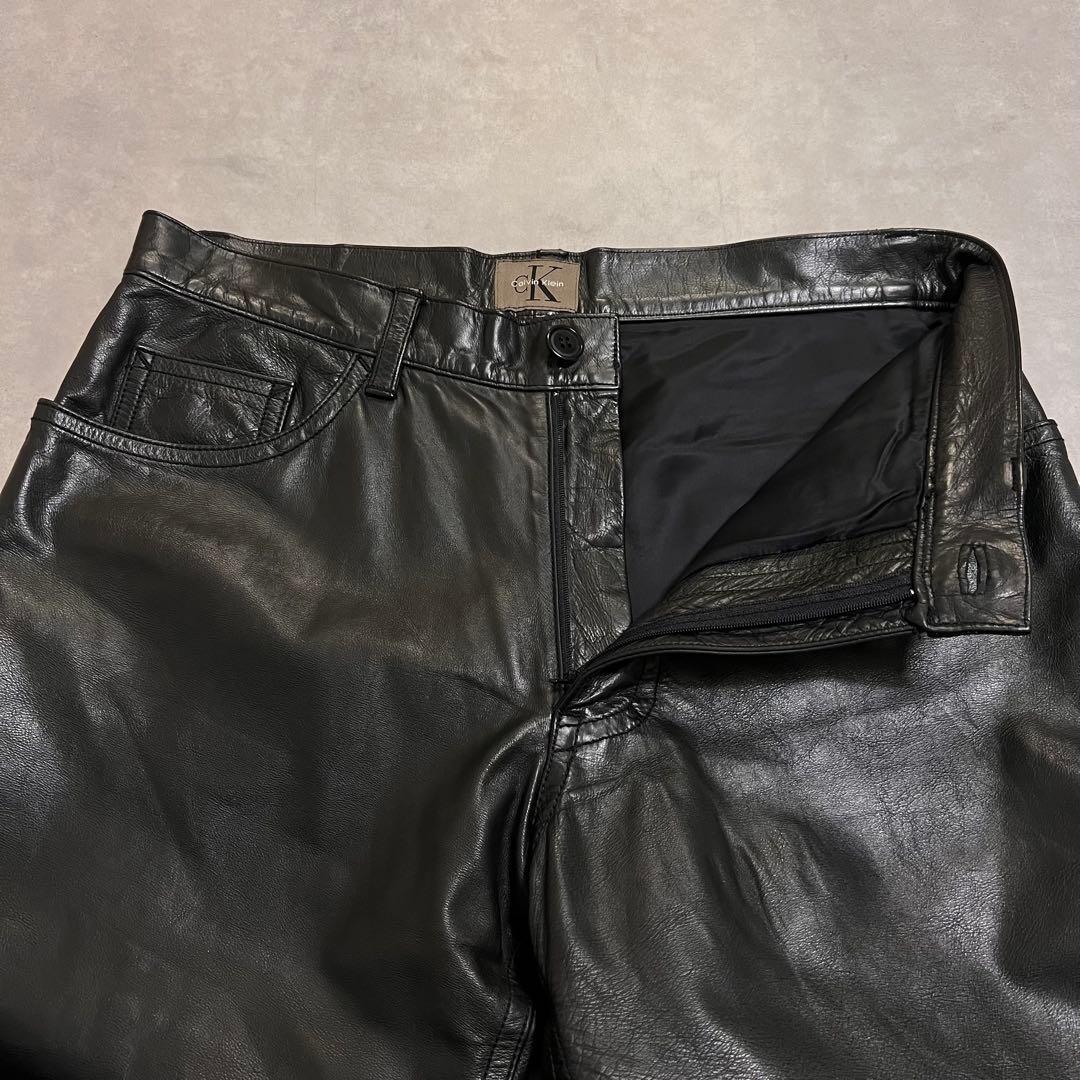パンツ Caivin  90s leather straight pants