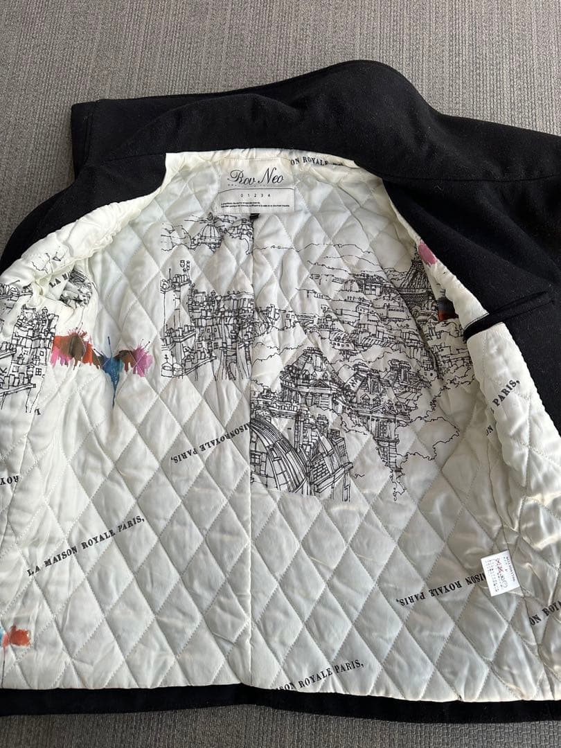 ジャケット・アウター high neck diagonal zip wool jacket