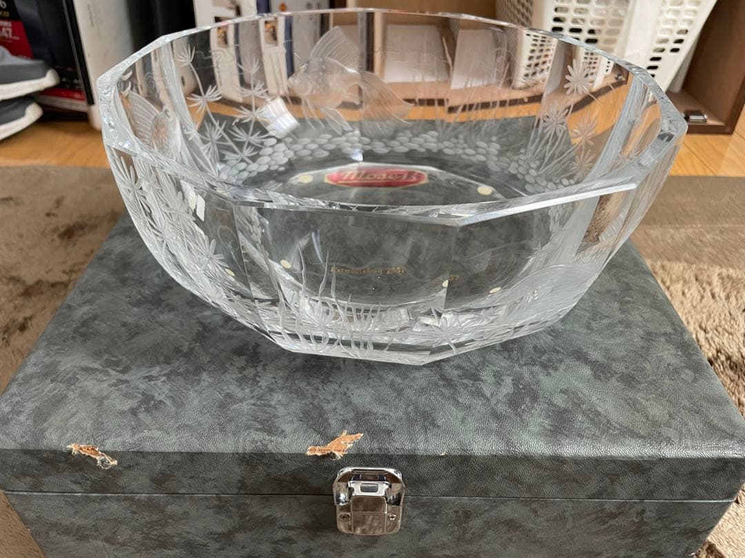 moser チェコ　モーゼル　コンポート　ガラスボール 品番2642/29CR