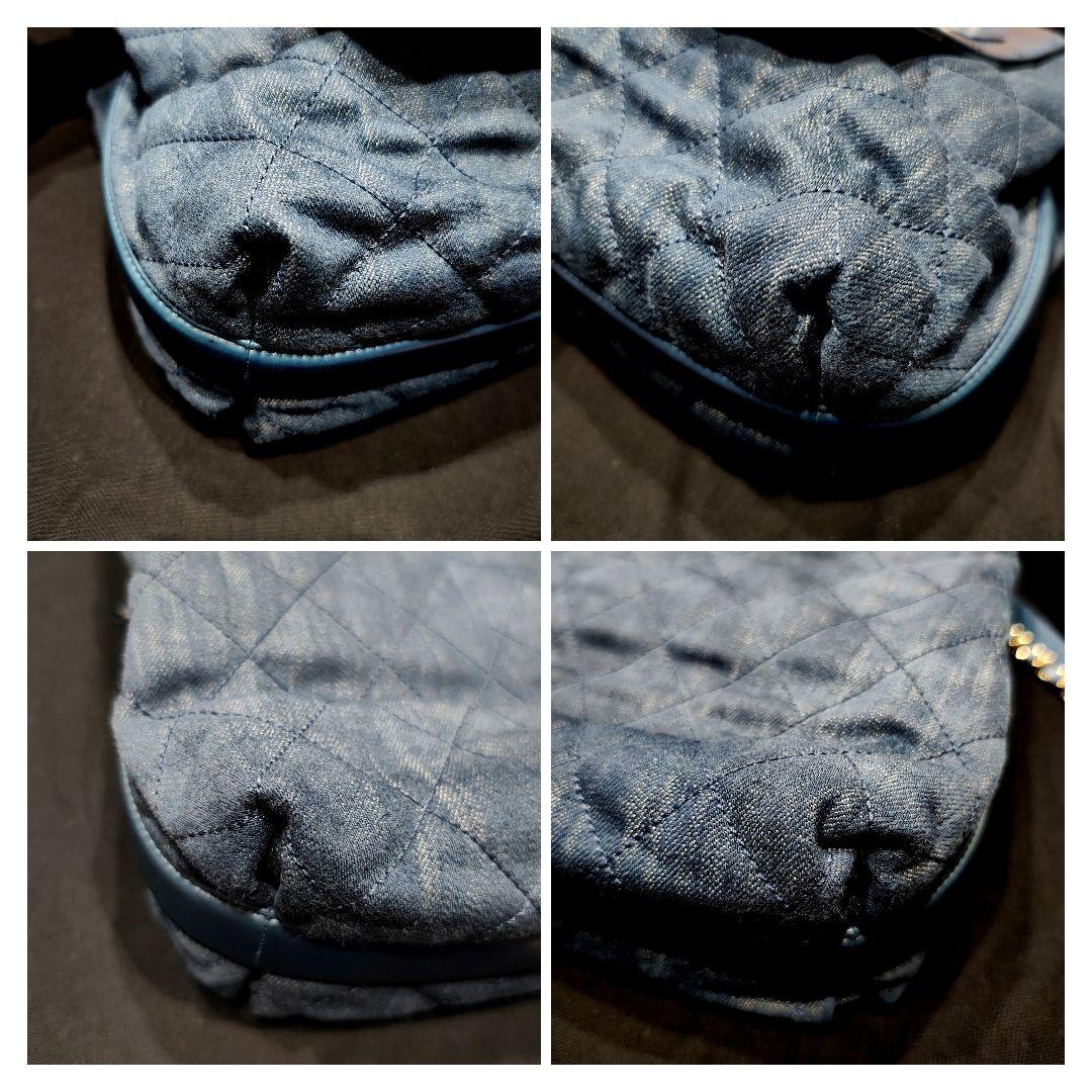 シャネル マトラッセ デニム チェーン ショルダー バッグ 超美品 【鑑定済】