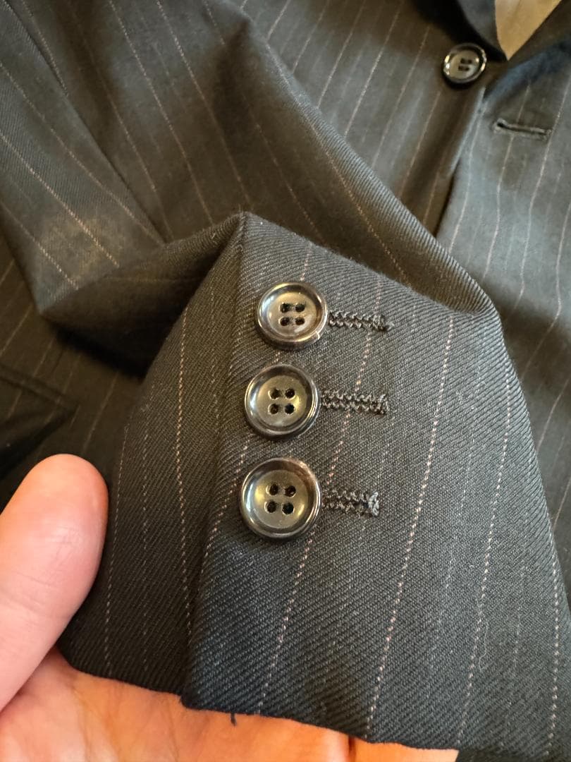 Sサイズ コムデギャルソン オム ウール スーツ セットアップ ストライプ