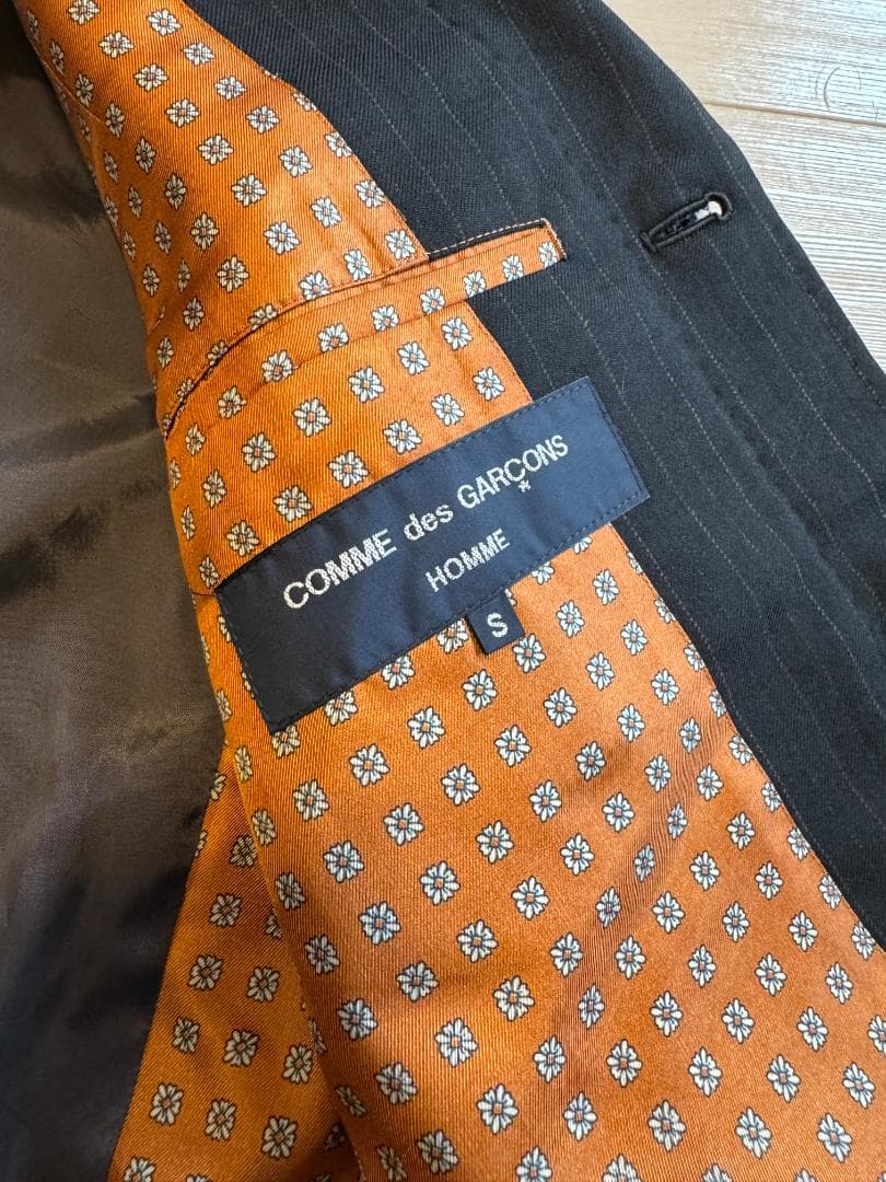 Sサイズ コムデギャルソン オム ウール スーツ セットアップ ストライプ