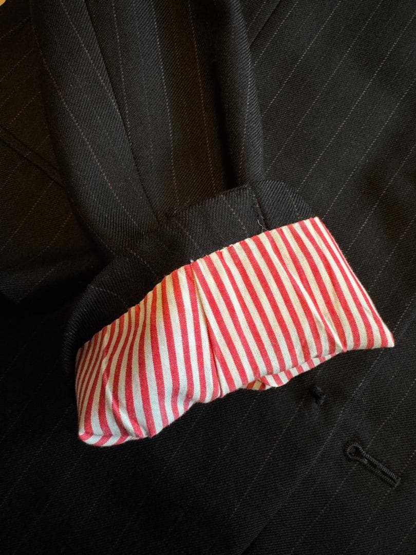 Sサイズ コムデギャルソン オム ウール スーツ セットアップ ストライプ