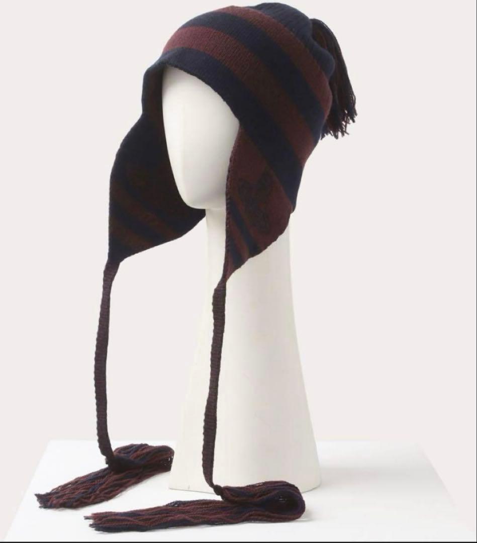 【スマイル】vivienne westwood ニット帽 フラップ付ワッチ