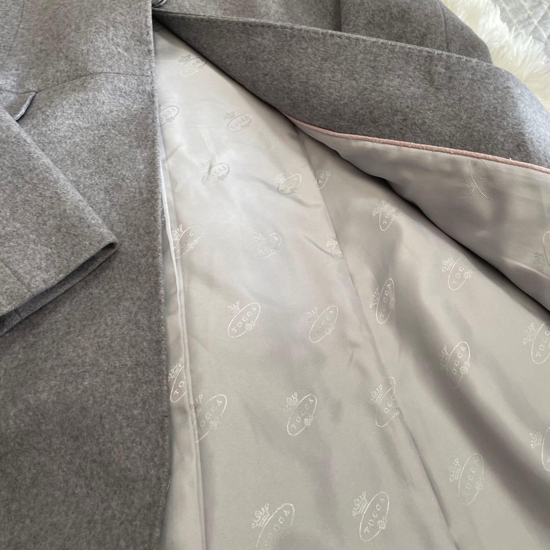本日限定価格TOCCA グレー ロングコート サイズ4 カシミヤ100%