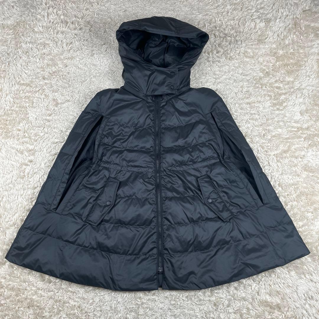 theory luxe 2way ケープ型 ダウンコート ポンチョ 38 M