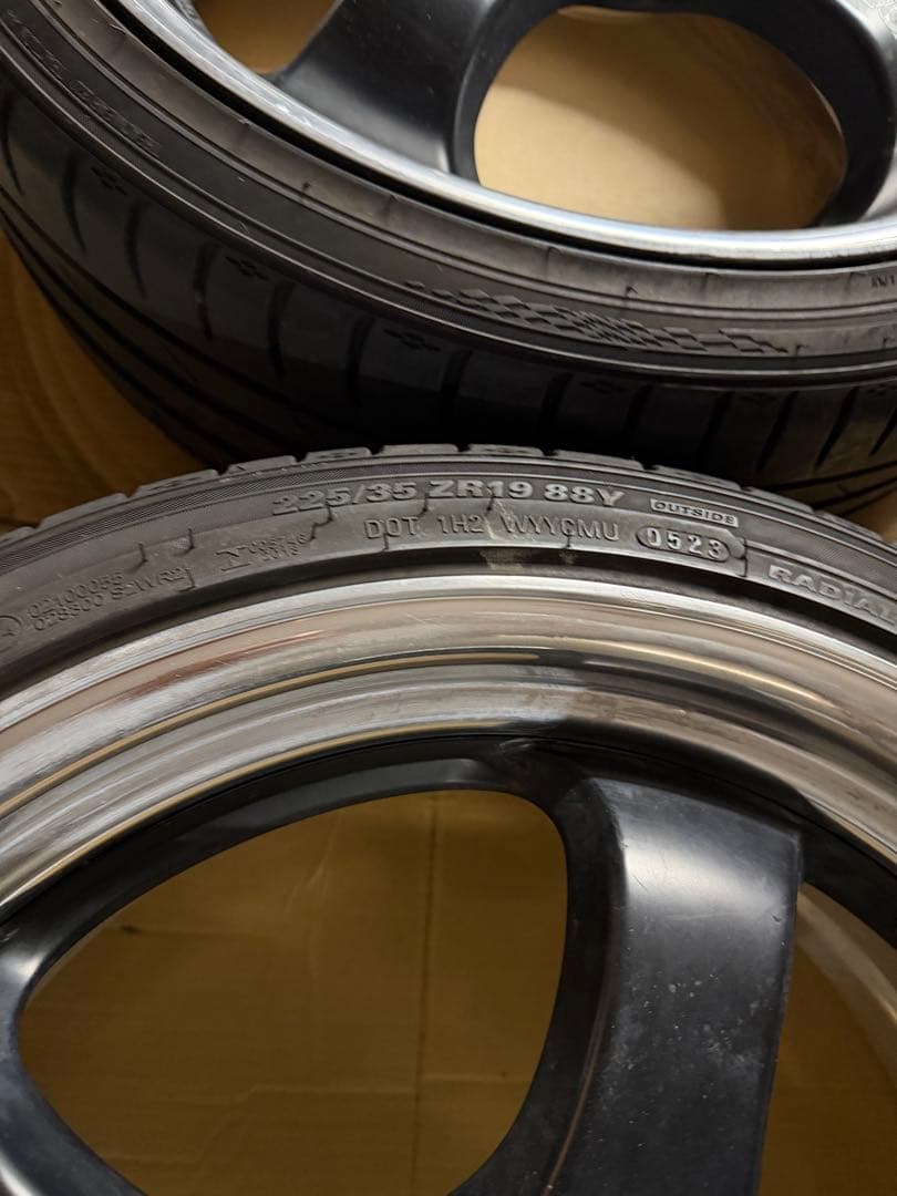 ピ*ん様 pcd100 ワークマイスター19インチ　プリウスポン付けでツラ