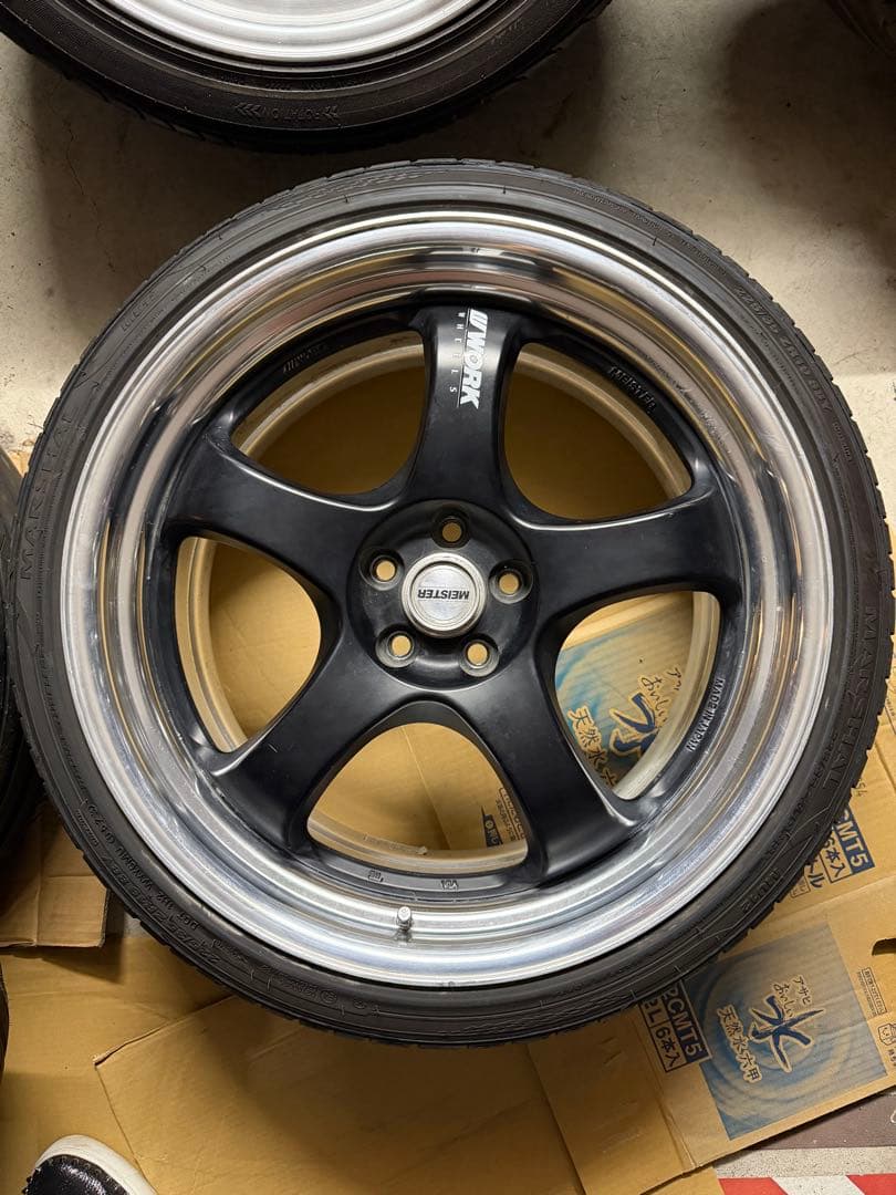 ピ*ん様 pcd100 ワークマイスター19インチ　プリウスポン付けでツラ