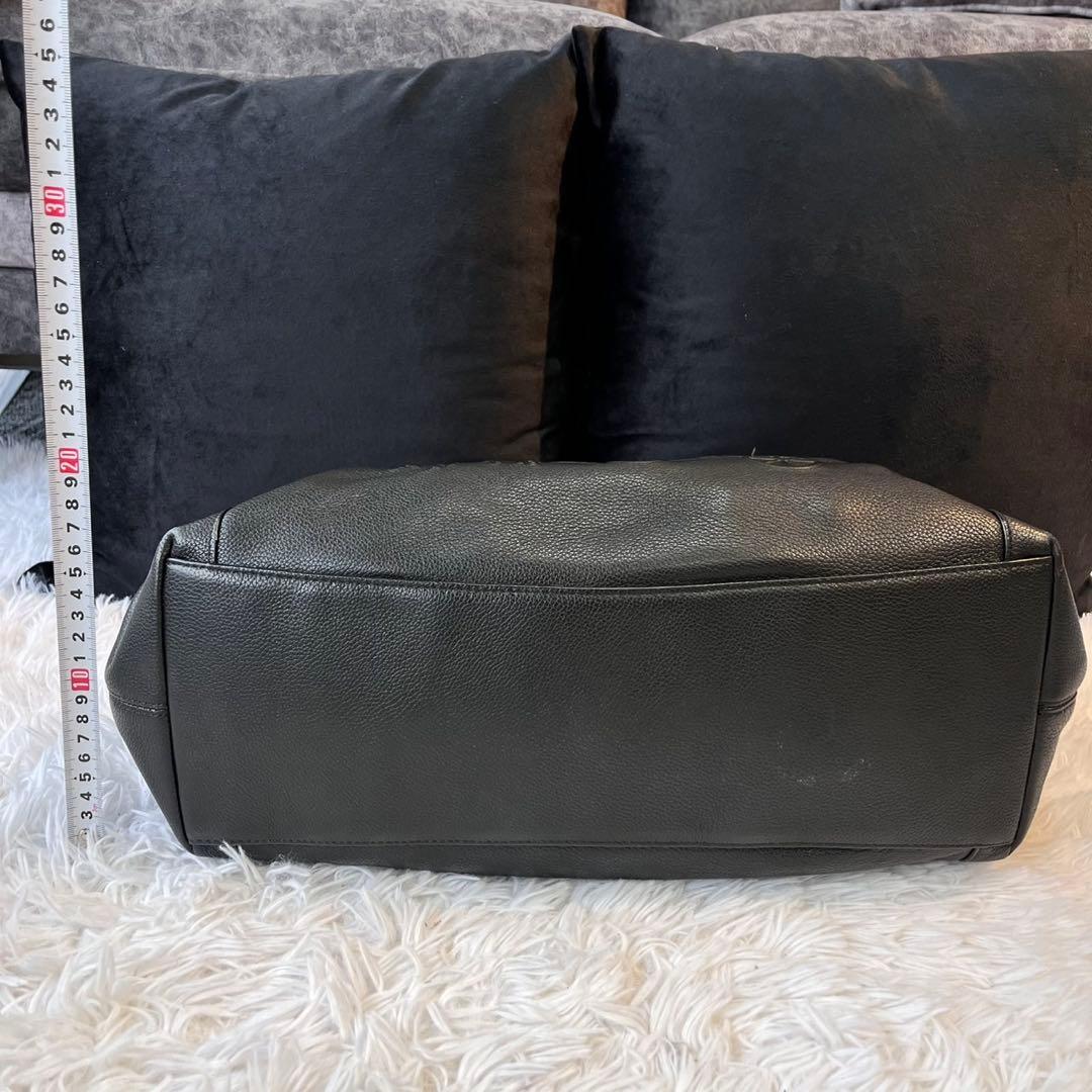 coach 黒　イーディー　ホースキャリッジ　レザー　トートバッグ