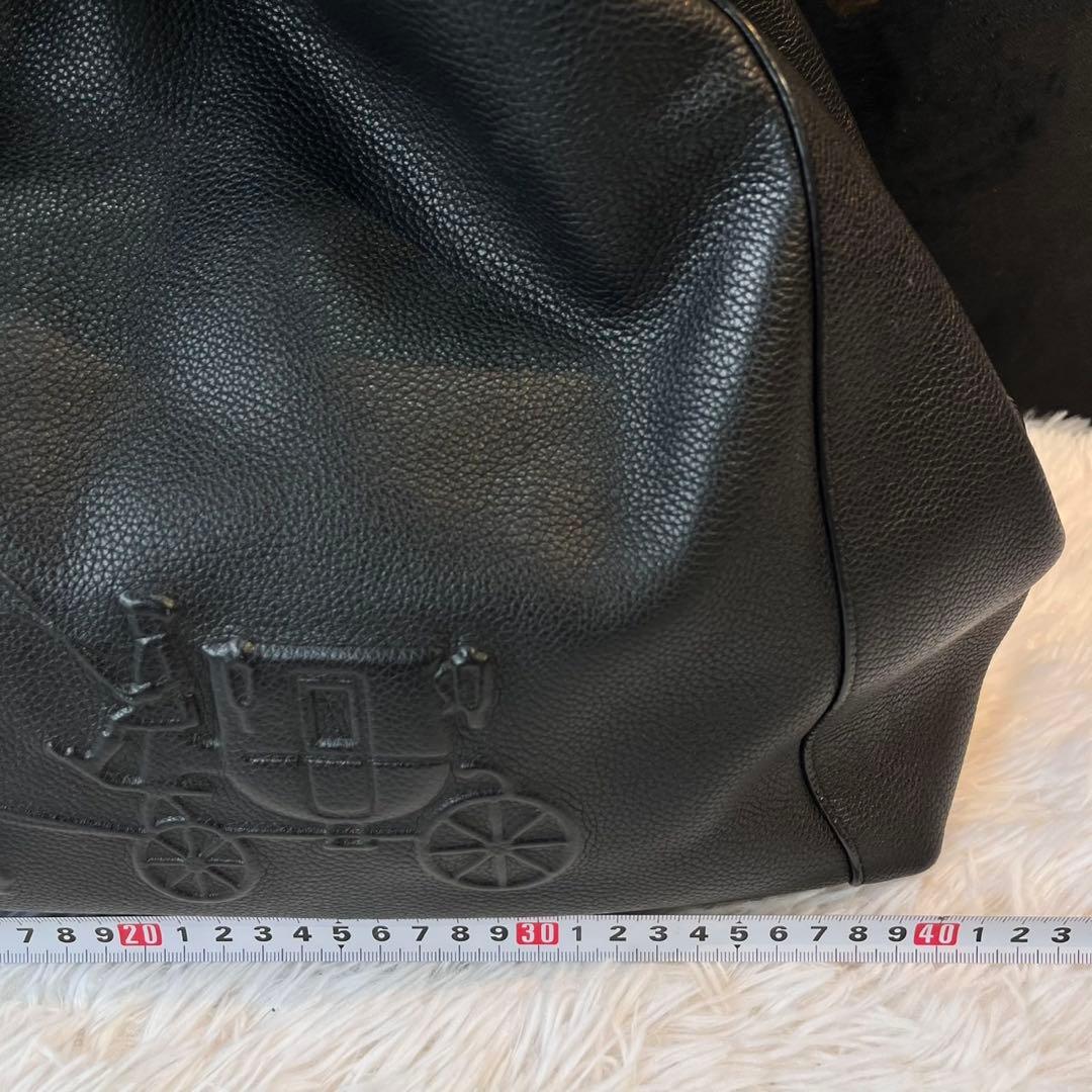 coach 黒　イーディー　ホースキャリッジ　レザー　トートバッグ
