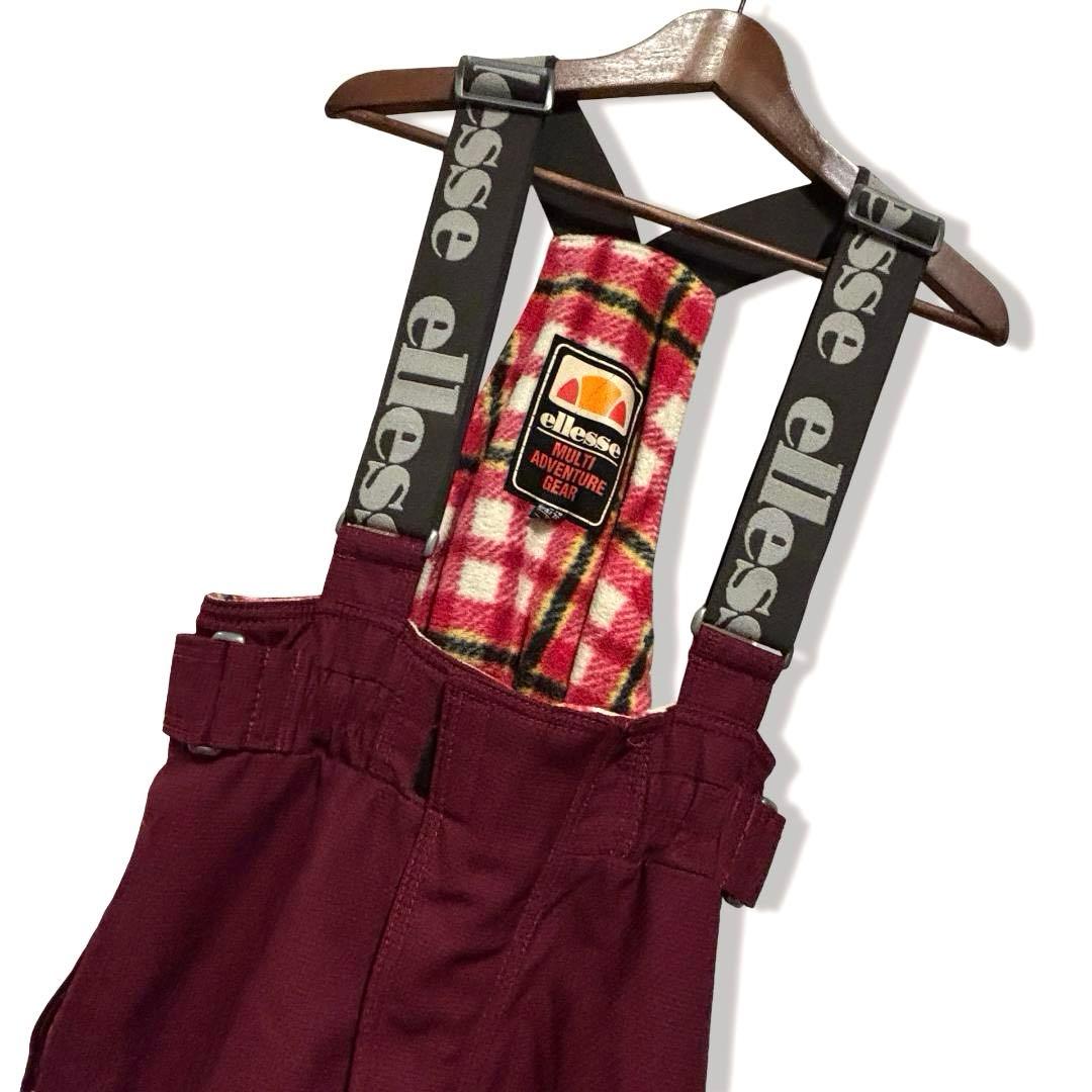 【最高峰】エレッセ スキーウェア サロペット M ボルドー シンサレート 90s