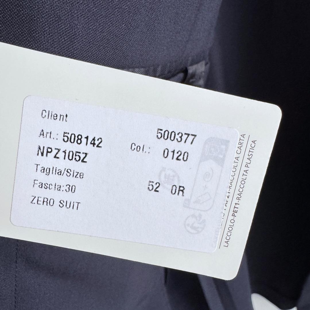 新品 caruso ZERO テーラードジャケット 紺ブレ 金ボタン 52