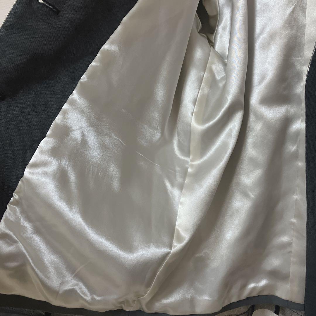 完売品　人気　ニアナ　ボクシーレイヤードチュールジャケット　チャコール　グレー系