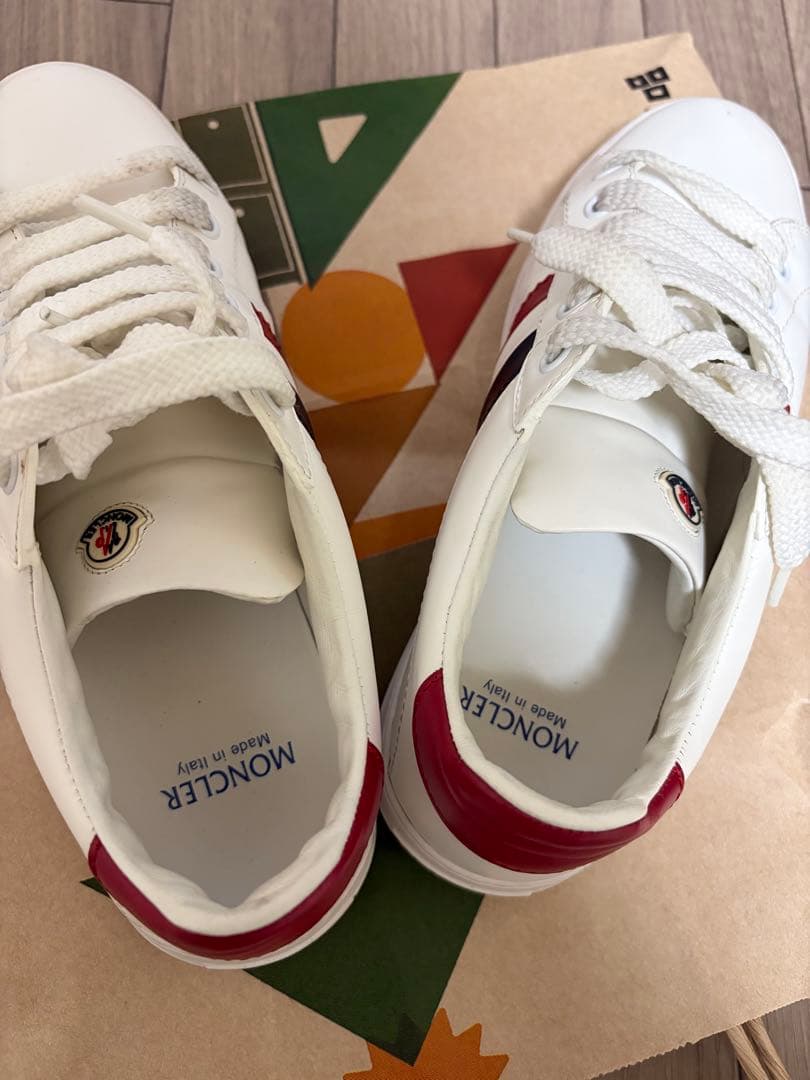 MONCLER ホワイトレザー スニーカー