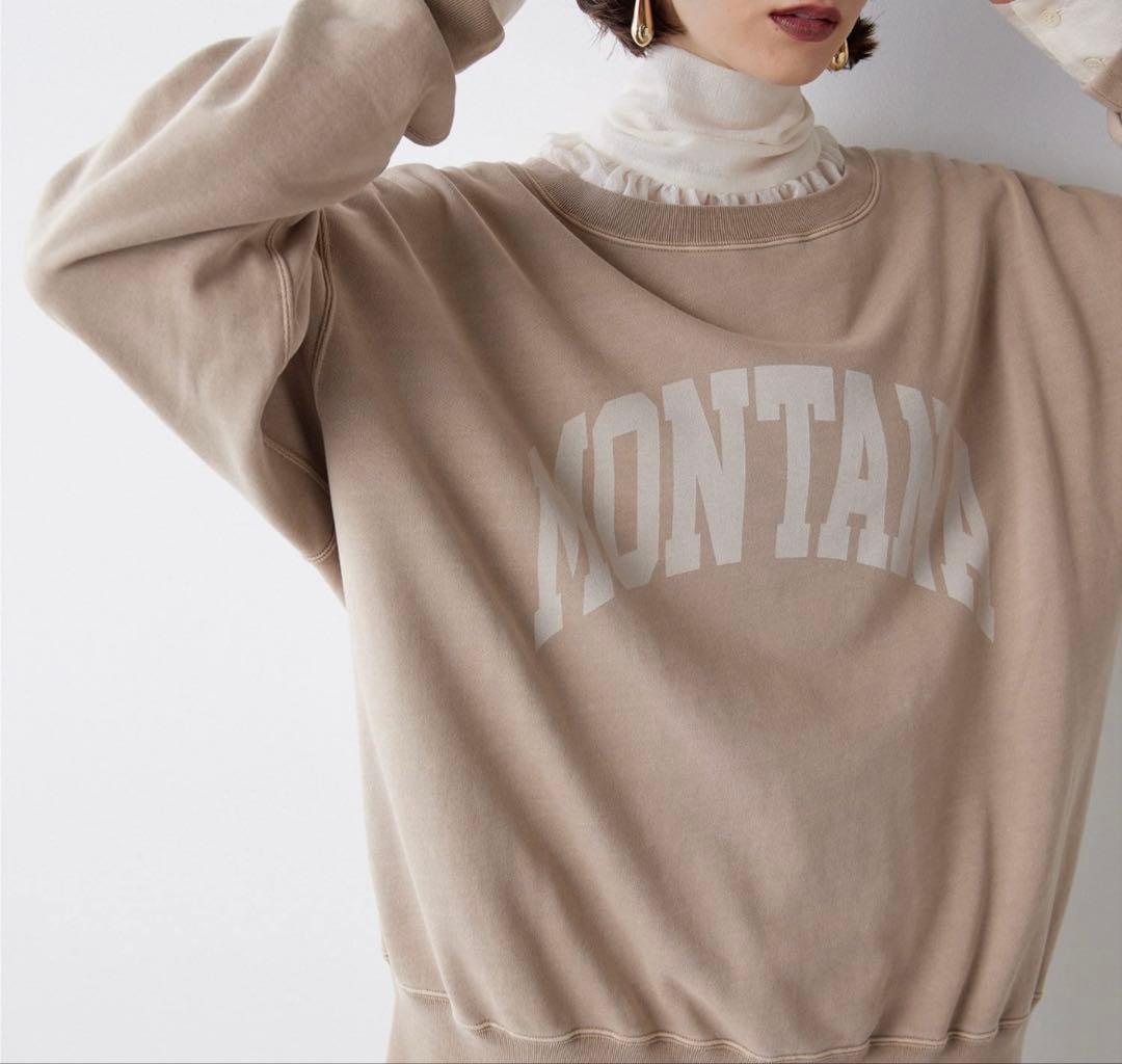 Whim Gazette ピグメントロゴウラケプルオーバー