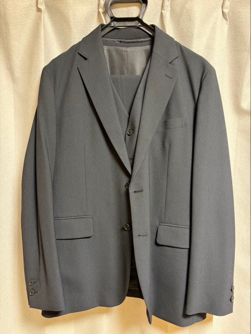 グレー シングルブレスト ビジネススーツ