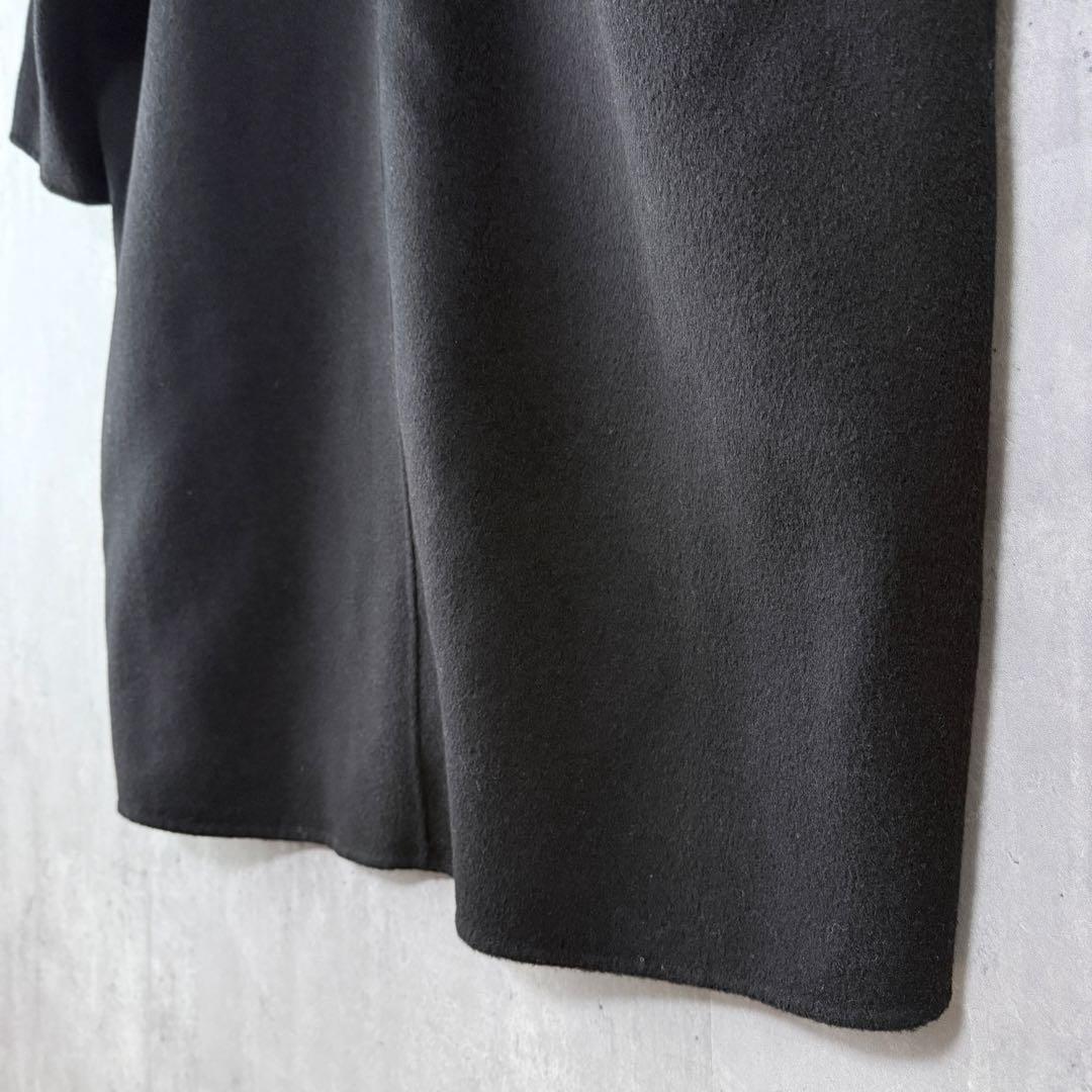 エバーネイビー evernavy リバーロングコクーンコート ブラック M