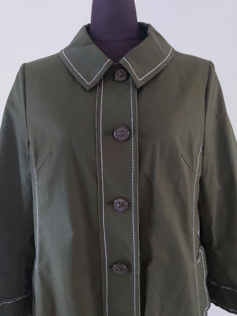 マチコジント machiko jinto オリーブグリーン ハーフコート