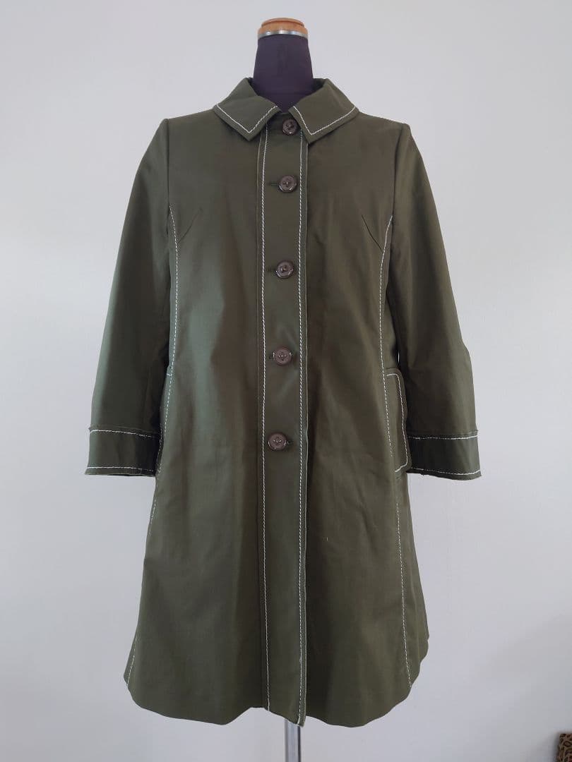 マチコジント machiko jinto オリーブグリーン ハーフコート