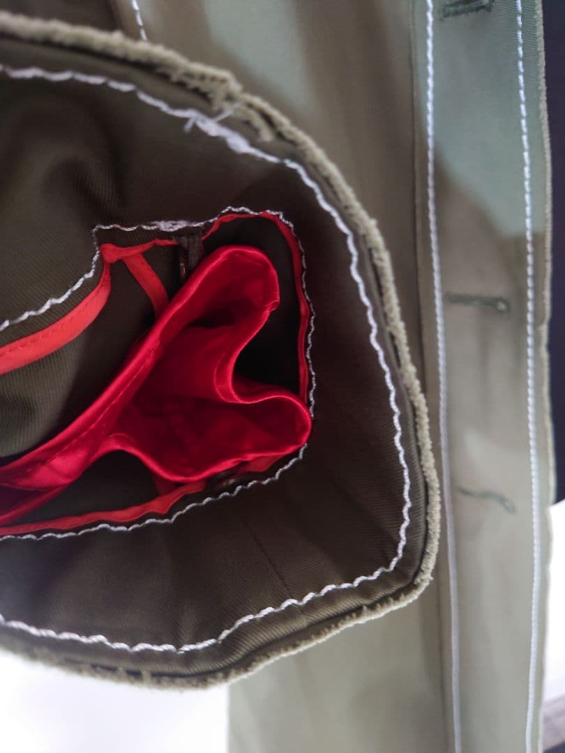 マチコジント machiko jinto オリーブグリーン ハーフコート