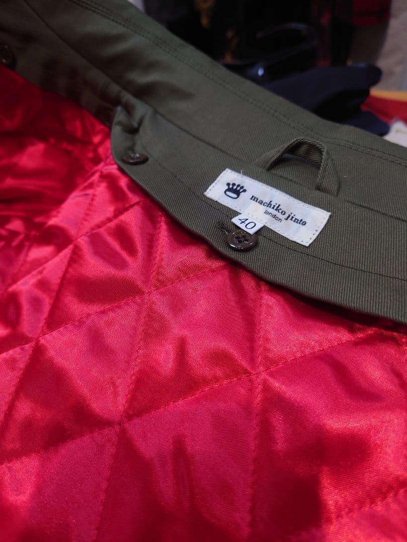 マチコジント machiko jinto オリーブグリーン ハーフコート