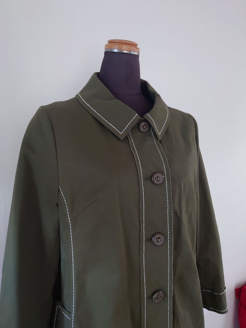 マチコジント machiko jinto オリーブグリーン ハーフコート