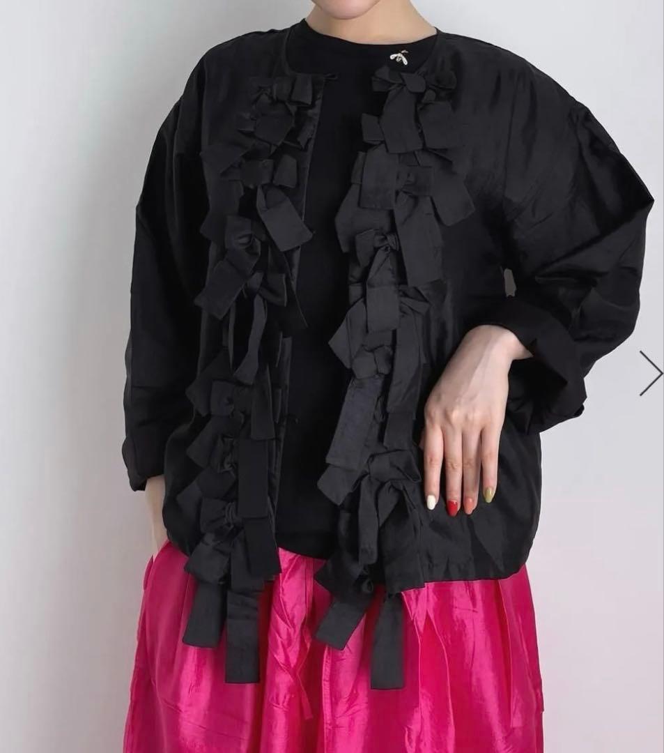 【新品タグ付き】今期完売 BUNON ブノン シルク リボンライトジャケット