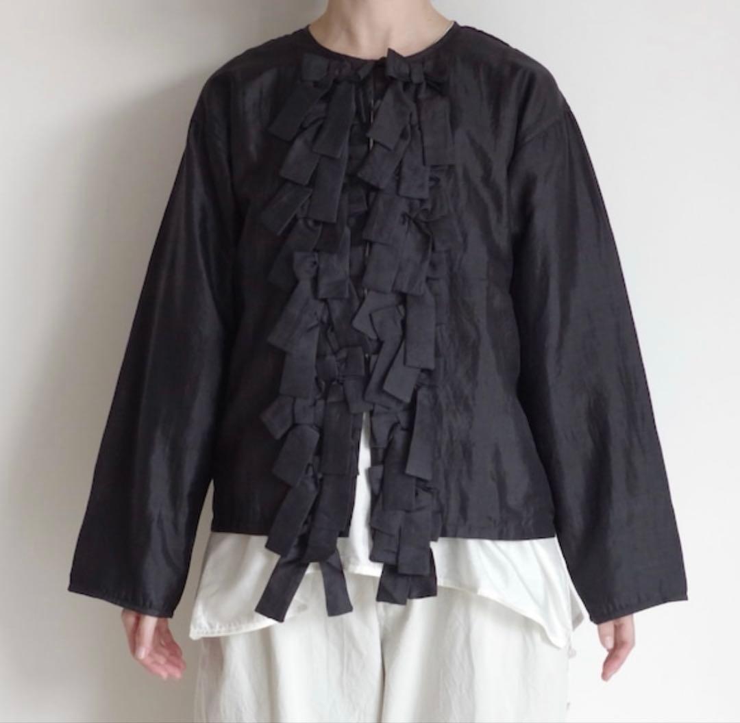 【新品タグ付き】今期完売 BUNON ブノン シルク リボンライトジャケット