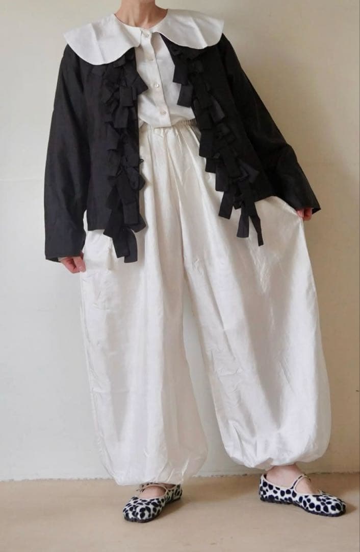 【新品タグ付き】今期完売 BUNON ブノン シルク リボンライトジャケット