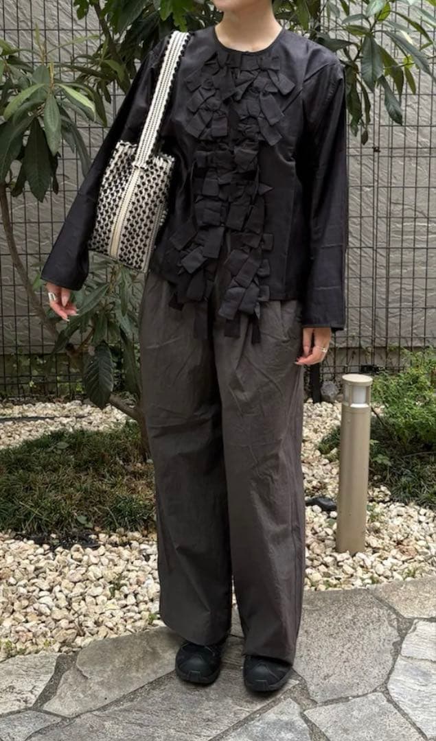 【新品タグ付き】今期完売 BUNON ブノン シルク リボンライトジャケット