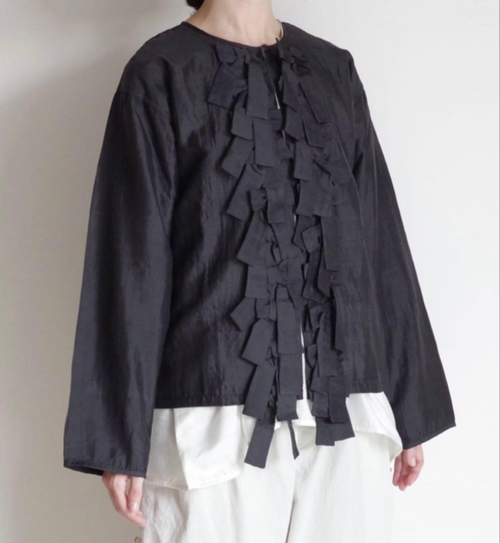 【新品タグ付き】今期完売 BUNON ブノン シルク リボンライトジャケット