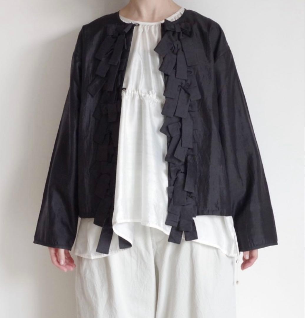 【新品タグ付き】今期完売 BUNON ブノン シルク リボンライトジャケット