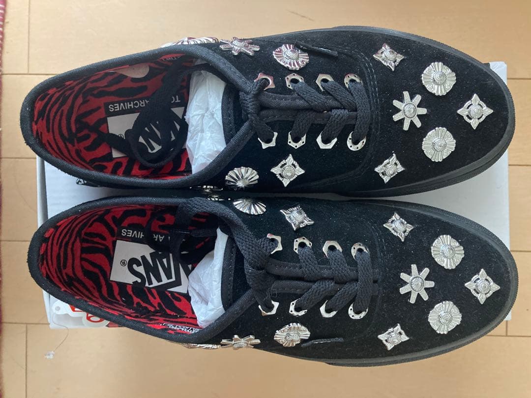 未使用！VANS 装飾付きスニーカー 黒 ヒョウ柄