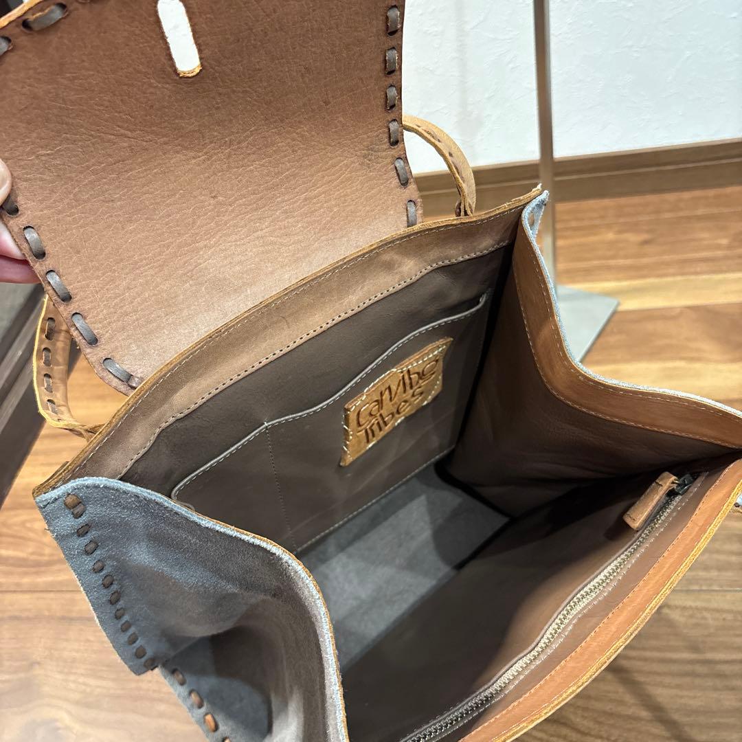 【美品】カービングトライブス レザー 本革製 トートバッグ 台形 グレース