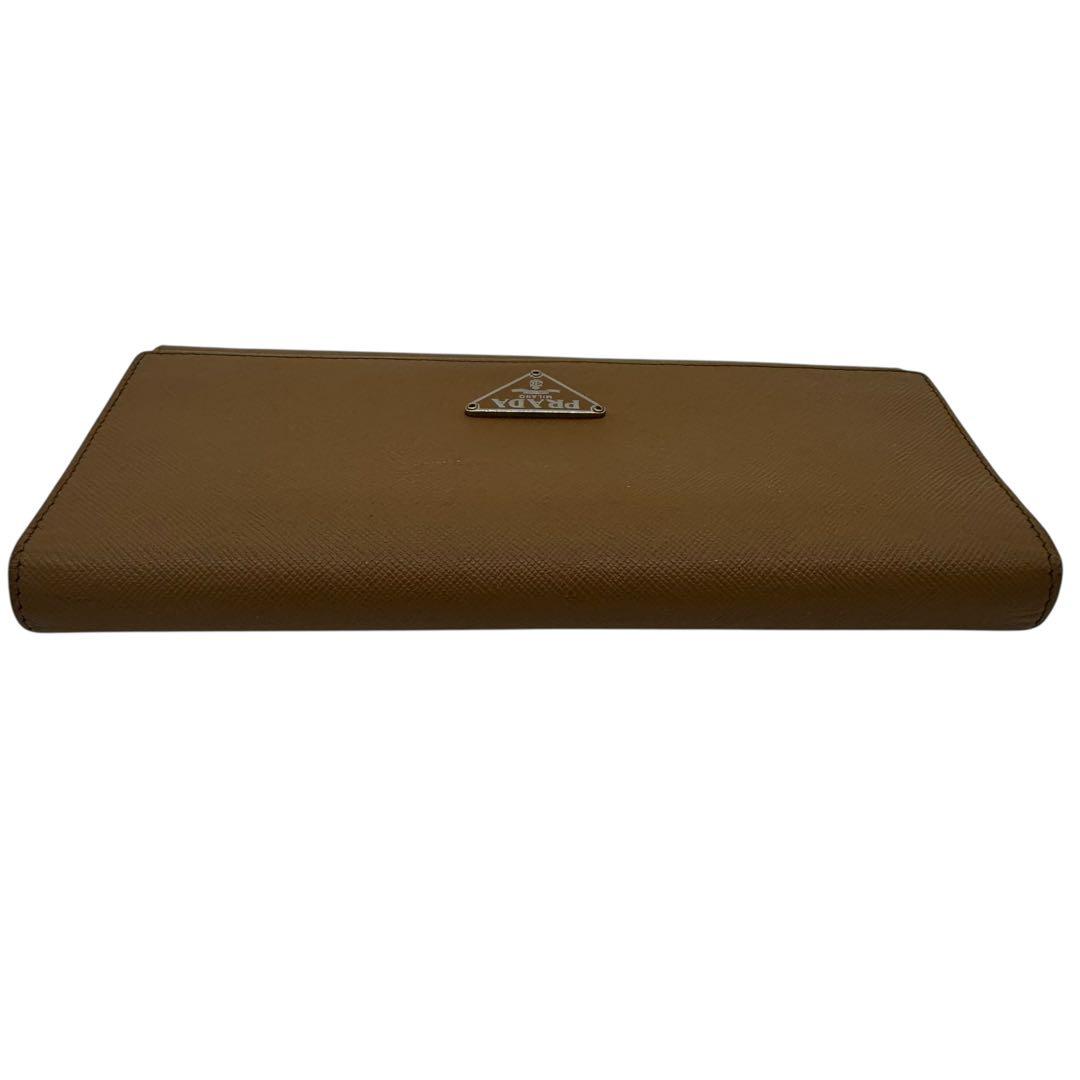 未使用品級✨PRADA 長財布 サフィアーノ ブラウン キャメル