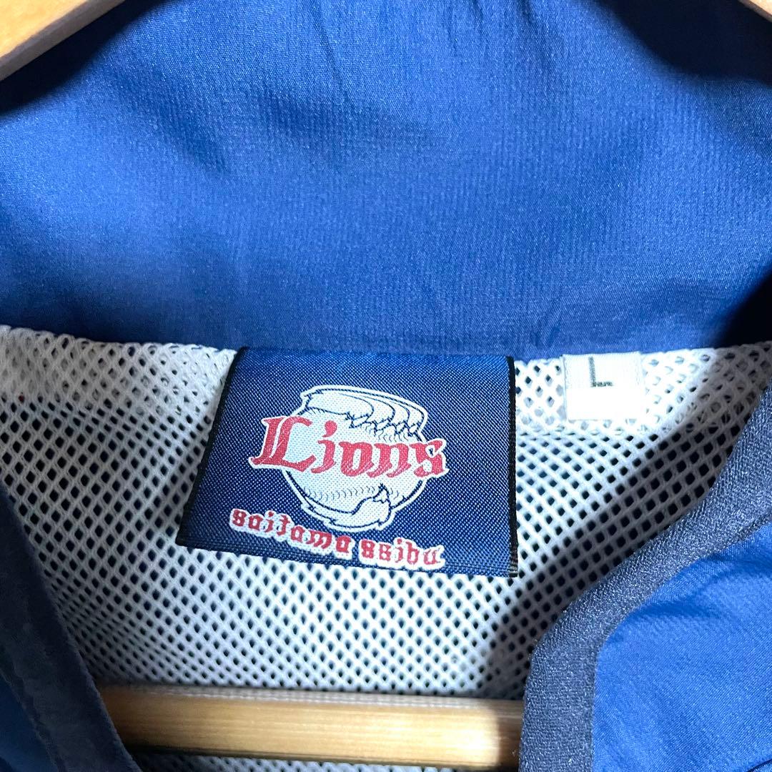 美品 埼玉西武ライオンズ ブルゾン 刺繍 Lサイズ グラウンドコート