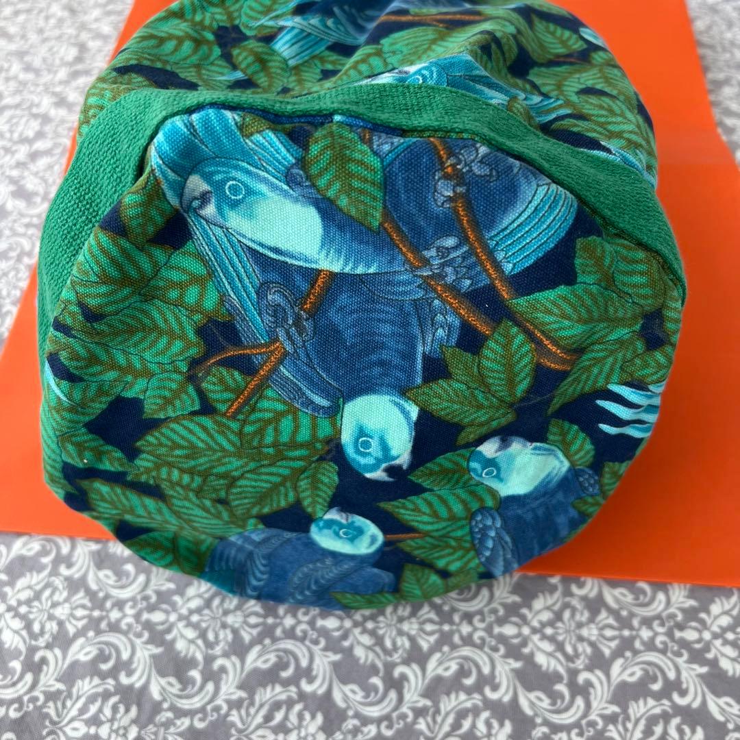 HERMES エルメス　 ボタニカル　巾着　バッグ　ショルダー　リゾート　花柄