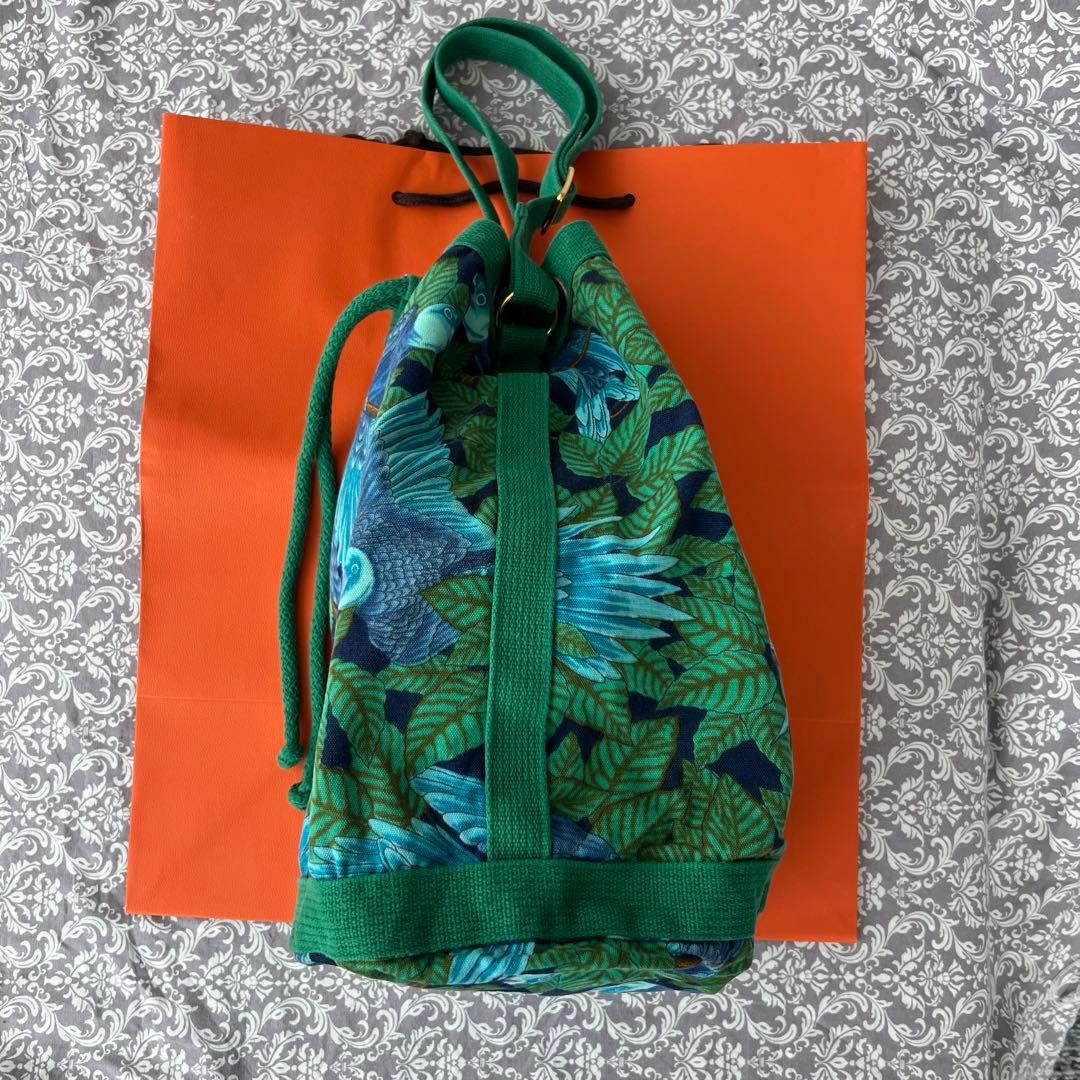 HERMES エルメス　 ボタニカル　巾着　バッグ　ショルダー　リゾート　花柄