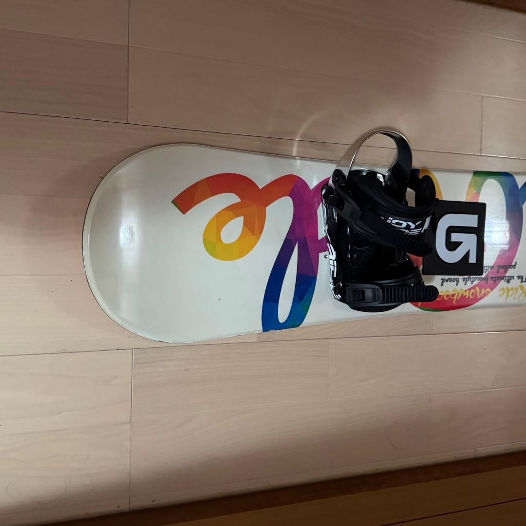 143cmスノーボード ビンディングバインディング付き初心者女性キッズレディース